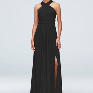 Black Halter Maxi Dress - SZ 4 - David’s Bridal